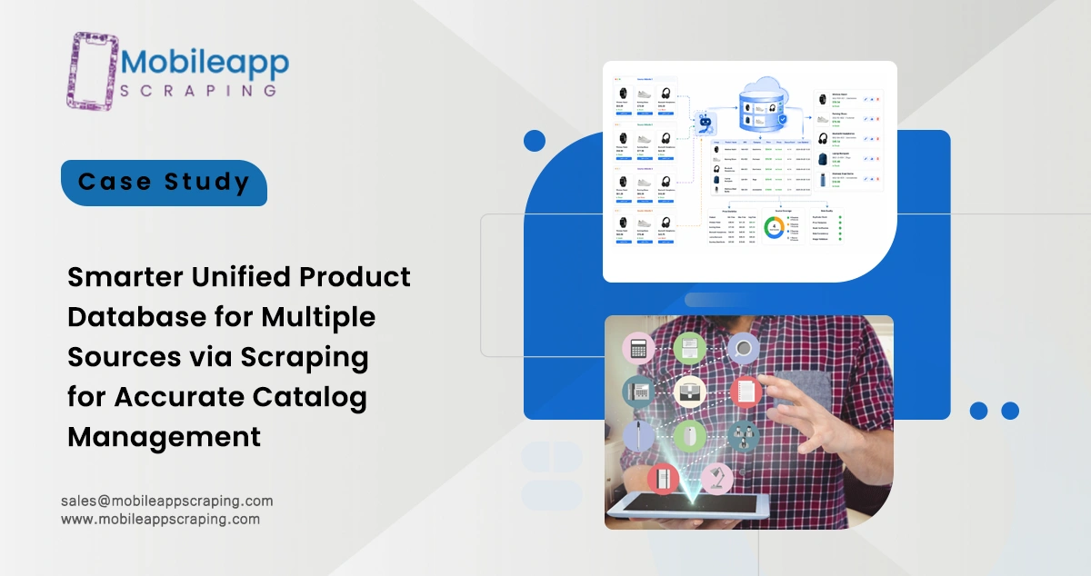 Unified Product Database for Multiple Sources via Scraping